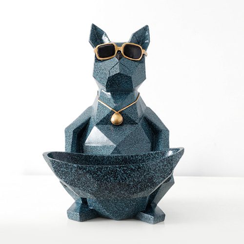 Tex.blue dog bowl-L