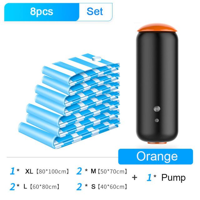 Orange Pump 8Pcs Set