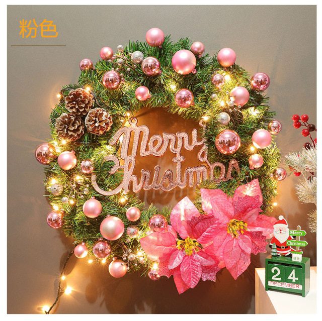 40cm pink wreath