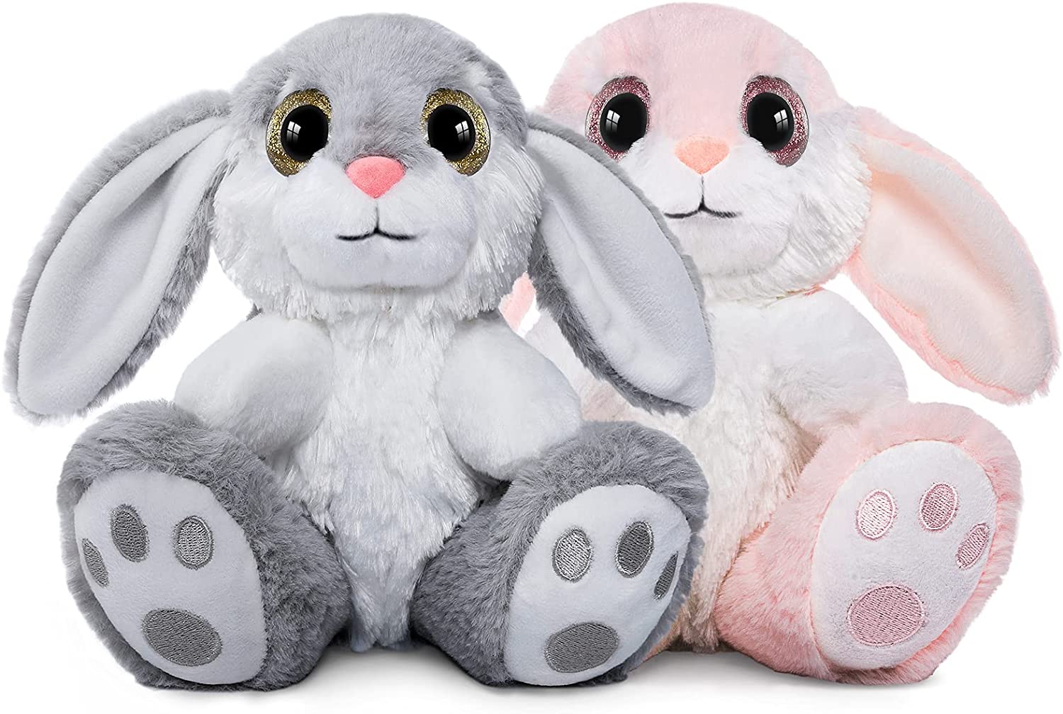 2 Pack Pink + Gray Bunny