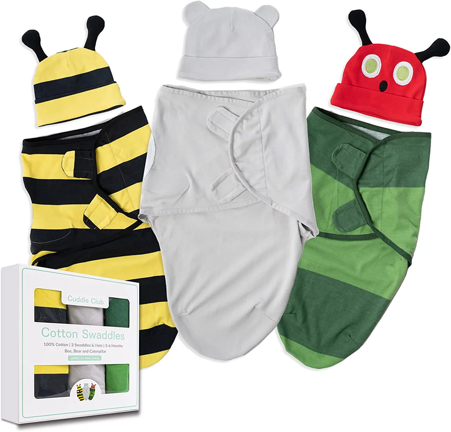 Bear, Bee, & Caterpillar (3 Pack)