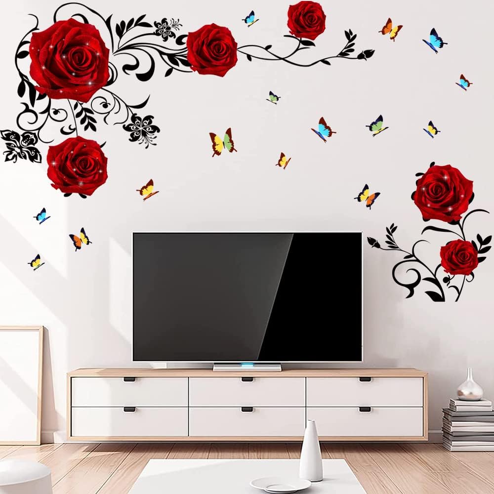 Red Rose Wall Sticker