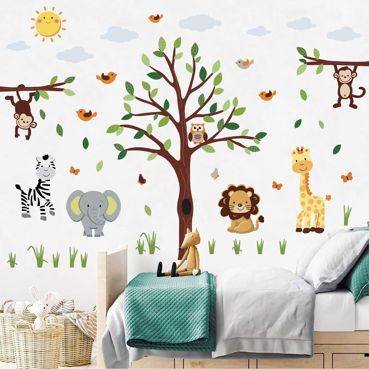 Jungle Tree Animal Wall Sticker